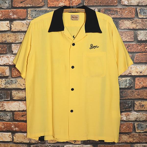 美品⭐︎Style Eyes ⭐︎マスタードボウリングシャツ　イエロー STYLE EYES（スタイルアイズ） RAYON BOWLING SHIRT ANN'S CORDIAL INN