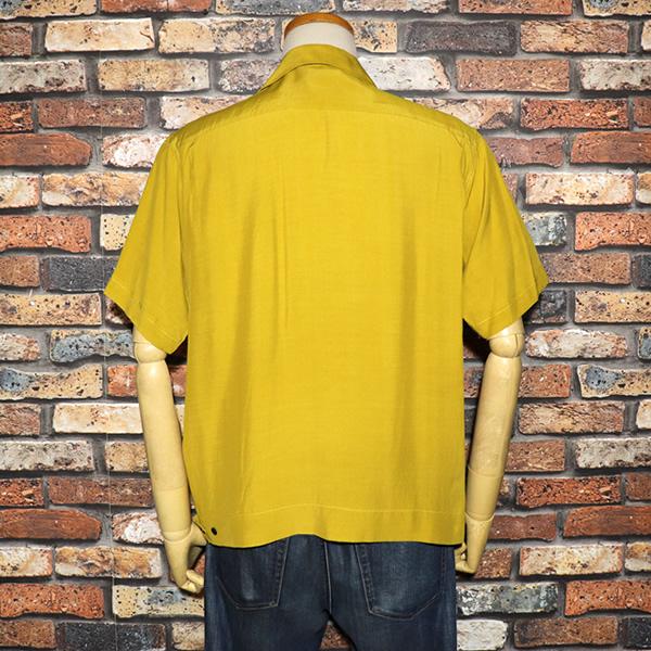 ✨未使用✨Style Eyes ボーリングシャツ マスタード M 東洋 デッド STYLE EYES（スタイルアイズ） ONE POINT PLAIN WEAVE RAYON S/S