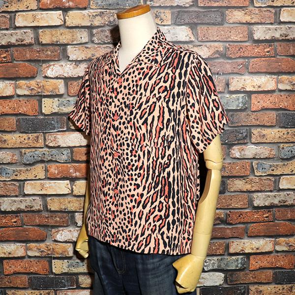 ¥36,300【RUSSELUNO/5】サスペンダーロングスリーブシャツ　豹柄 STAR OF HOLLYWOOD スターオブハリウッド HIGH DENSITY RAYON OPEN