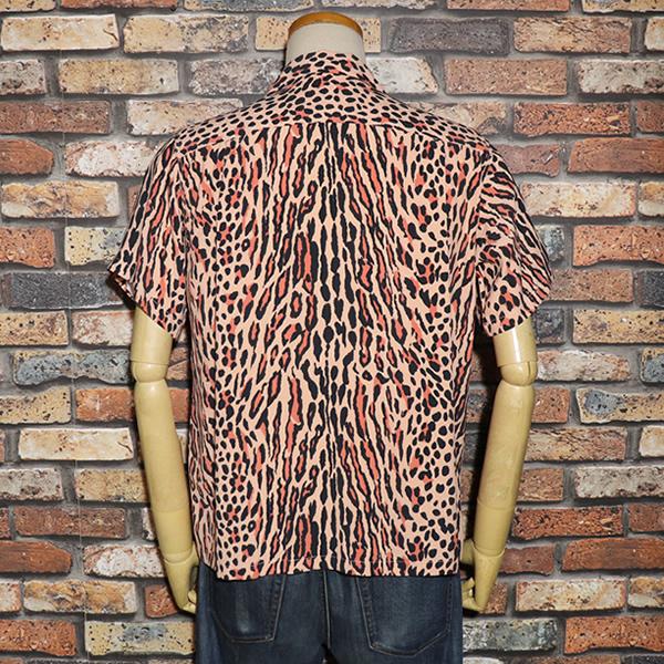 ¥36,300【RUSSELUNO/5】サスペンダーロングスリーブシャツ　豹柄 STAR OF HOLLYWOOD スターオブハリウッド HIGH DENSITY RAYON OPEN