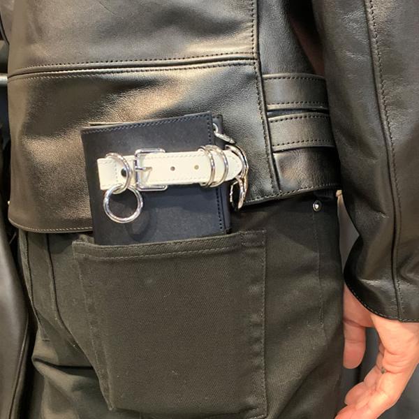 ロッカーズ仕様レザーライダース666ラロッカロカビリー クリームソーダパンク 666 トリプルシックス Leather Belt Wallet レザーベルトウォレット
