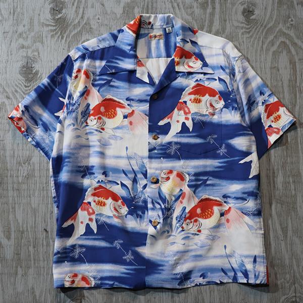SUN SURF サンサーフ RAYON HAWAIIAN SHIRT GOLDFISH レーヨン 