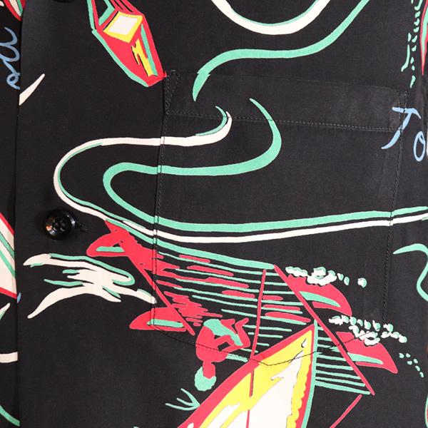 SUN SURF サンサーフ SOUTH SEA OUTRIGGER RAYON HAWAIIAN SHIRT 半袖