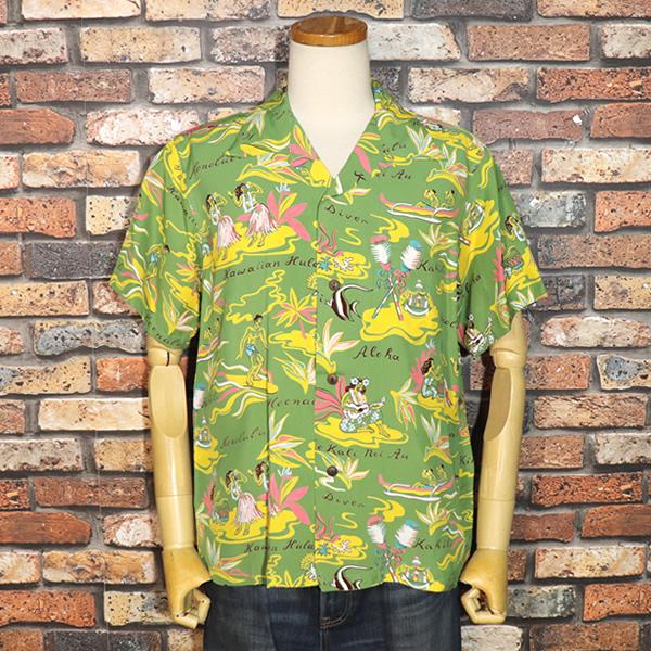 SUN SURF サンサーフ HAWAIIAN HULA ハワイアン・フラ RAYON SHIRT
