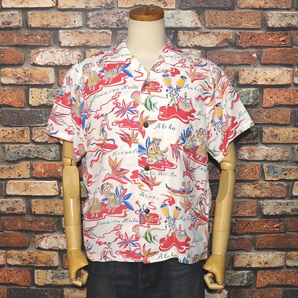SUN SURF サンサーフ HAWAIIAN HULA ハワイアン・フラ RAYON SHIRT