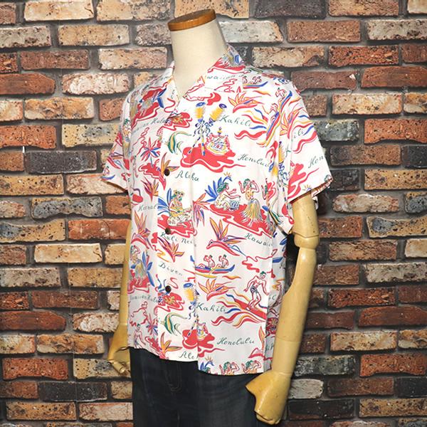SUN SURF サンサーフ HAWAIIAN HULA ハワイアン・フラ RAYON SHIRT
