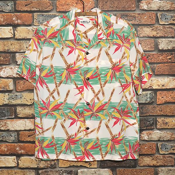 50s 長袖 ハワイアンシャツ ビンテージ レーヨン 開襟シャツ アロハシャツ SUN SURF サンサーフ RAYON HAWAIIAN SHIRT レーヨンハワイアンシャツ