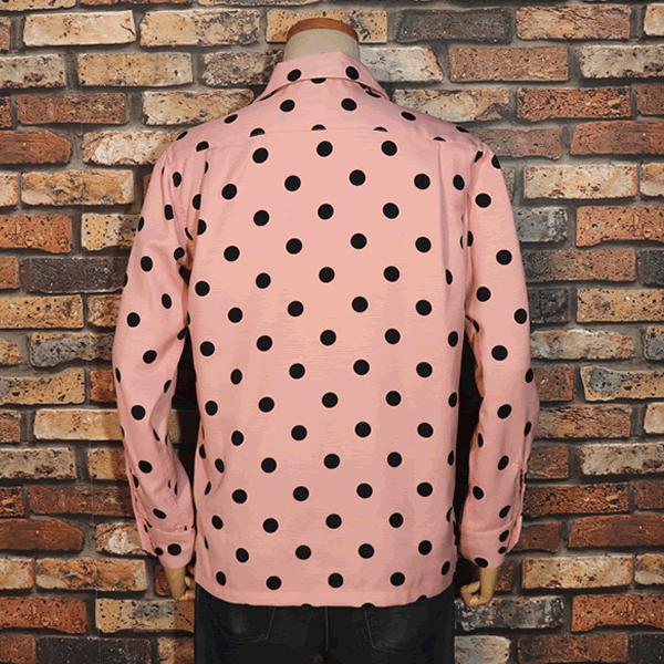 SAVOY CLOTHING サヴォイクロージング Pin-Kuro Polka Dot Italian Shirts ピンクロ・ポルカドット イタリアンカラーシャツ SVY-SH317｜rocknroll｜03