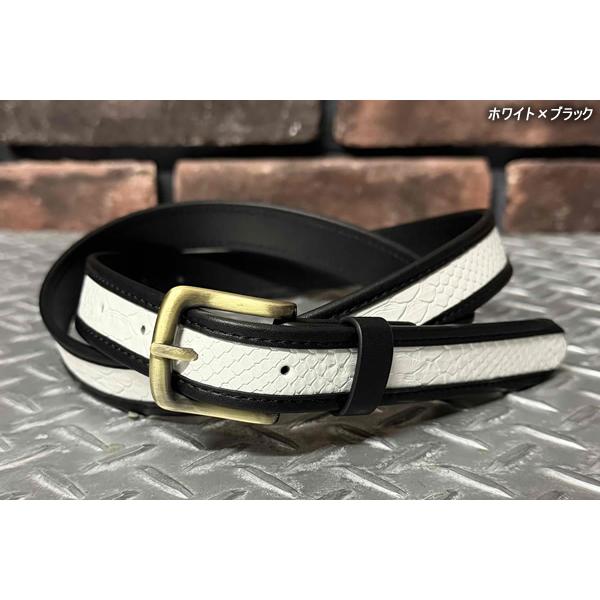 GOOD ROCKIN'（グッドロッキン） Twotone skinny Belt 2トーン