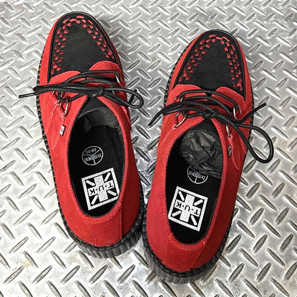 T.U.K T.U.K. ティーユーケー Red & Black Suede Viva Mondo Creeper