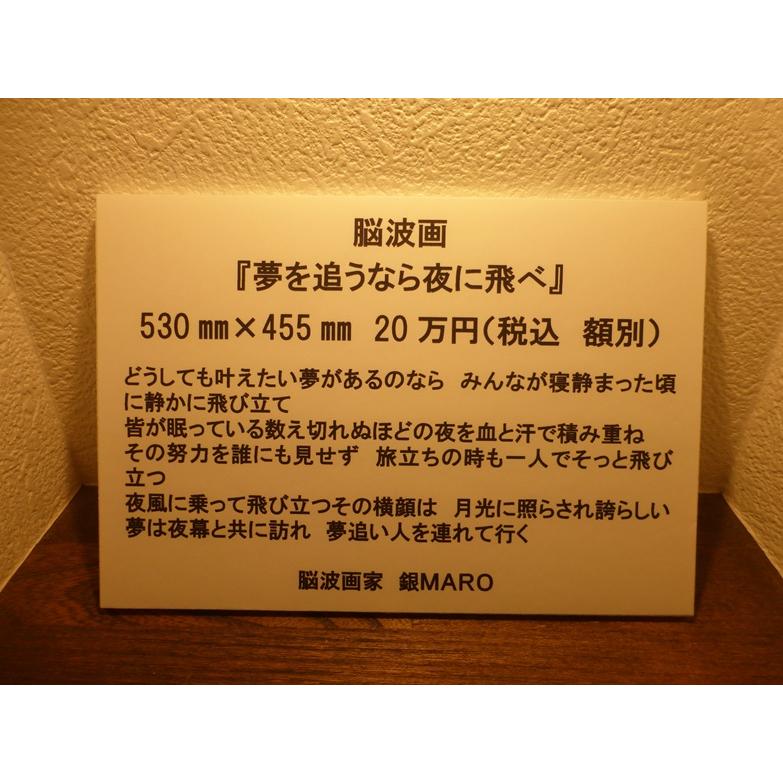銀MARO独自のアート　脳波画「夢を追うなら夜に飛べ」 |  | 01
