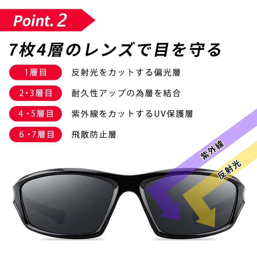 サングラス メンズ 偏光サングラス UVカット 釣り 運転 自転車 スポーツサングラス メガネ 眼鏡 |  | 03