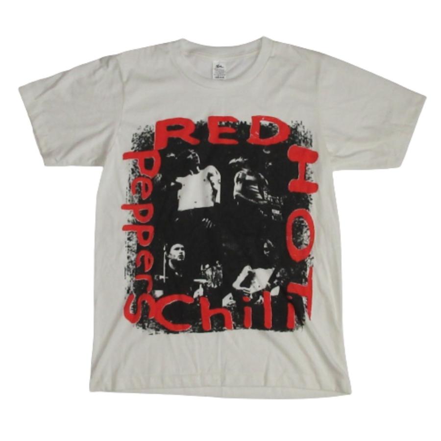 9800円以上送料無料 ロックTシャツ バンドTシャツ ロックTシャツ　レッチリ　 Red Hot Chili Peppers　ビンテージタイプ白｜rockup-japan
