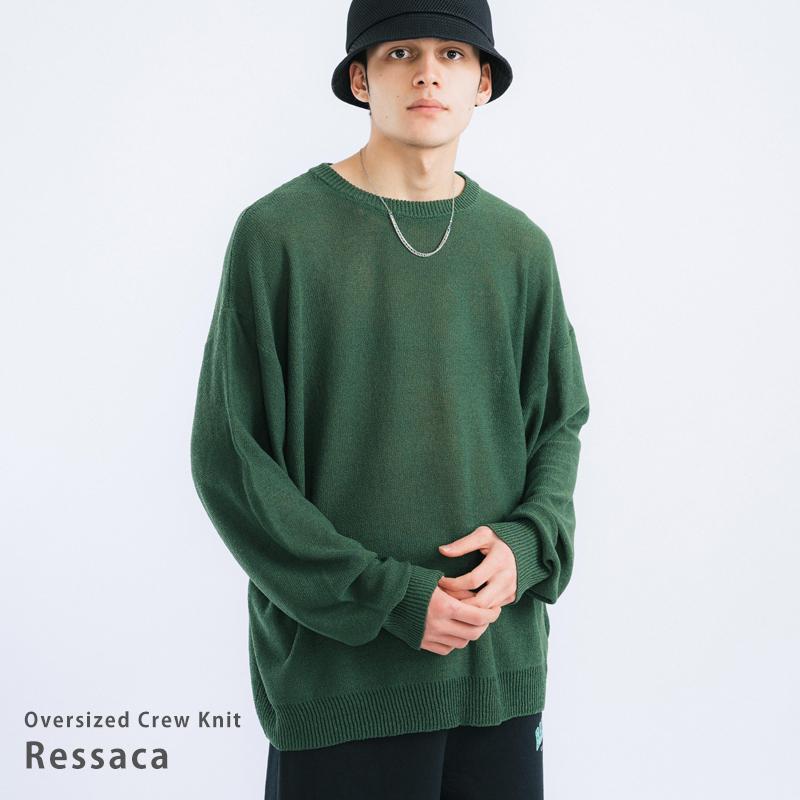 ニット メンズ セーター クルーネック 長袖 春秋冬 ハイゲージニット サマーニット ビッグシルエット シンプル 無地 全5色 Rocky Monroe 通販 Yahoo ショッピング