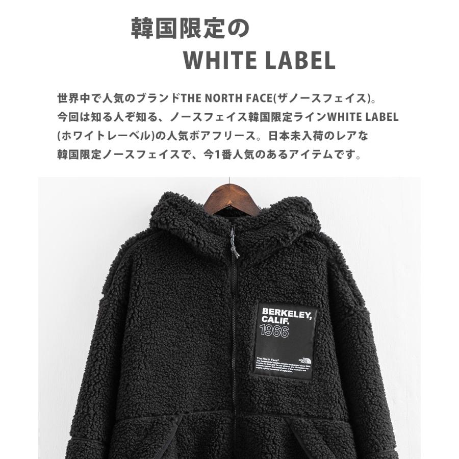 THE NORTH FACE ノースフェイス ホワイトレーベル LYMAN FLEECE HOODIE メンズ レディース ボアジャケット ブルゾン  フーディ― ビッグシルエット もこもこ