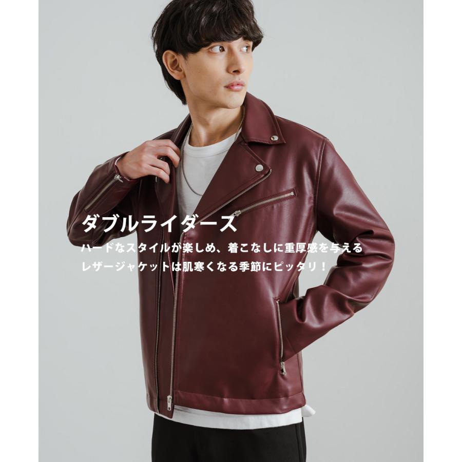 ライダースジャケット メンズ レディース ダブル アウター ライダースジャケット メンズ レディース ダブル アウター