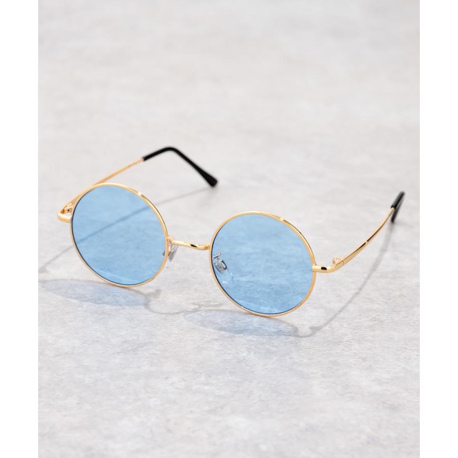 サングラス カラーレンズ メンズ レディース 伊達メガネ 丸眼鏡 丸型