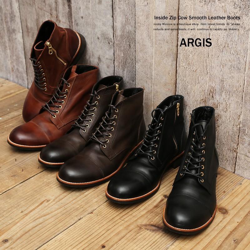 髪型 新着革 ブーツ メンズ