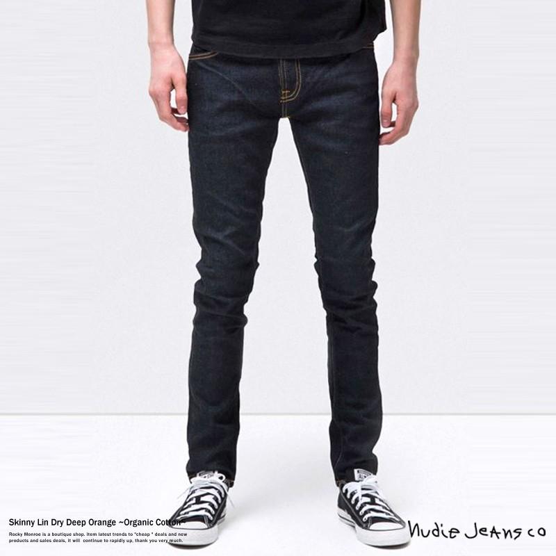Nudie Jeans ヌーディージーンズ Skinny Lin メンズ 生デニム ストレッチ スキニー スリム 576 Dry Deep Orange 8102 Rocky Monroe 通販 Yahoo ショッピング