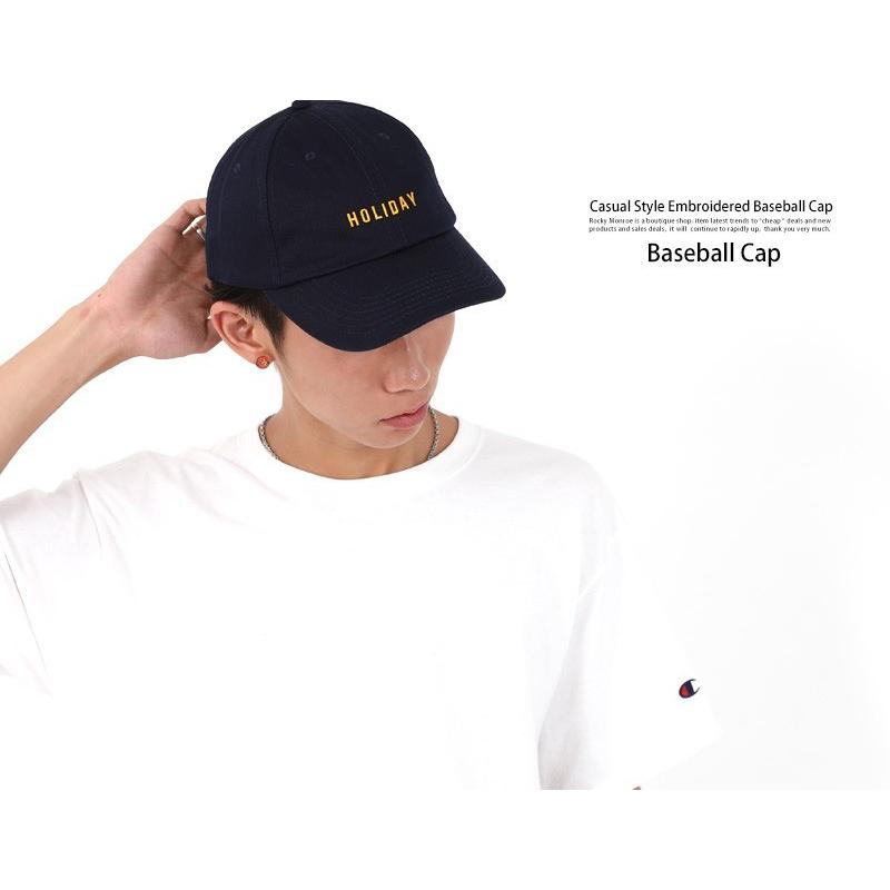 キャップ メンズ 帽子 おしゃれ 無地 刺繍 ベースボールキャップ