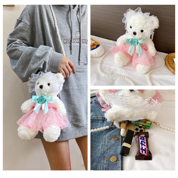 熊 クマ バッグ Lolita ロリータ ショルダーバッグ ぬいぐるみ 子供 女の子 レディース 蝶結び ゆめかわいい 可愛い ふわふわ モコモコ 小さめ プレゼント Lobag009 ロッキースター 通販 Yahoo ショッピング