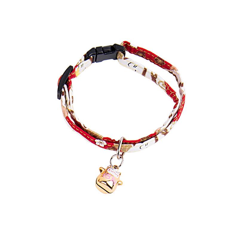 猫用首輪 カラー 和風 鈴 すず 猫首輪 ねこくびわ ペット首輪 桜 桜柄 さくら 招き猫 長さ調節可能 からいい 猫 犬 小型犬 軽量 猫用 ねこ 送料無料 Qzozv3cvf1 Www Repasso Com Br