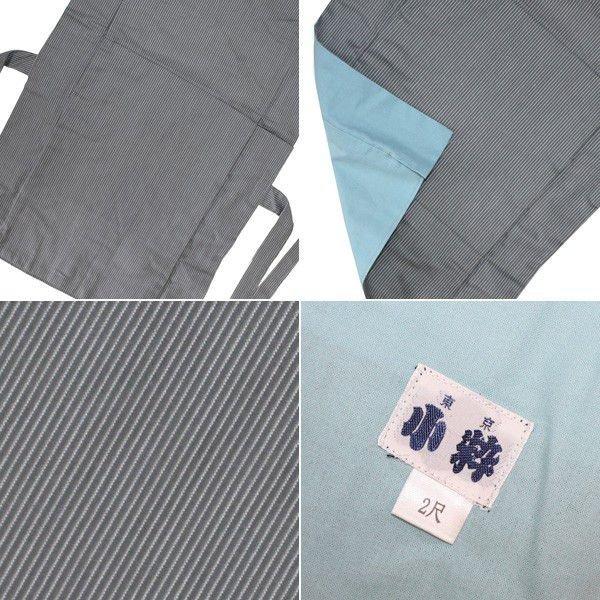 お祭用品 祭古 縦縞腹掛 グレー 2尺_1