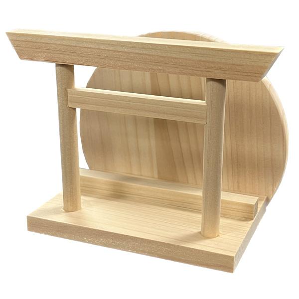 国産ひのき使用 しののめ1社 東雲1社 日本製　鳥居付き壁掛けお札差し お札立て お札受け 簡易神棚 白木 天然木 無塗装 檜 桧 | 