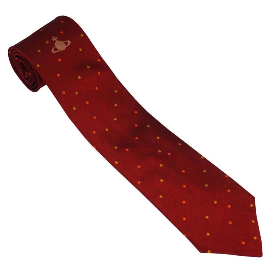 ヴィヴィアンウエストウッド ネクタイ AW2021モデル 81050004 W001M H401-RED 8.5cm RED レッド ドット