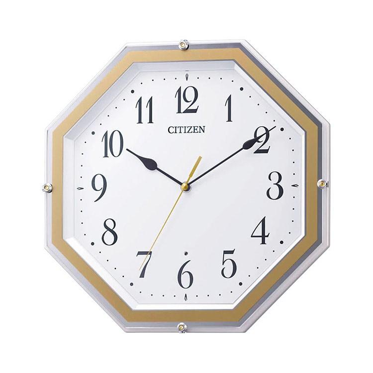 CITIZEN（シチズン） 電波壁掛け時計 8MY544-003 白 八角形 アナログ