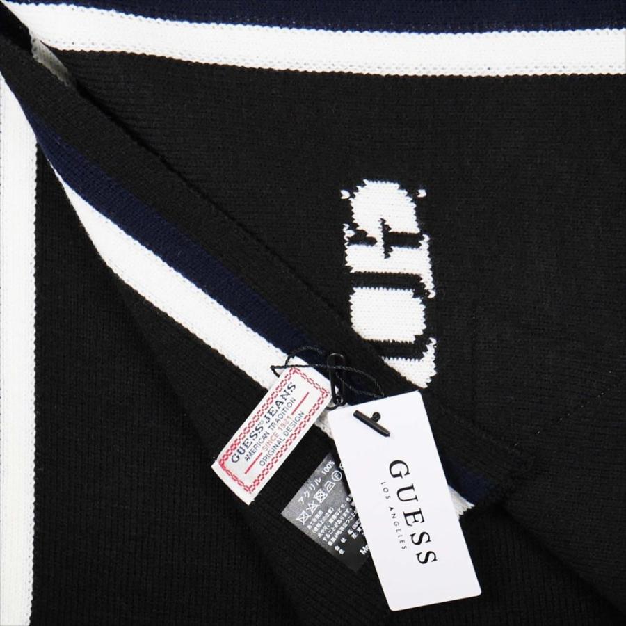 GUESS（ゲス） マフラー AI4A8853DS_NVY WHT×NVY ブラック ネイビー 