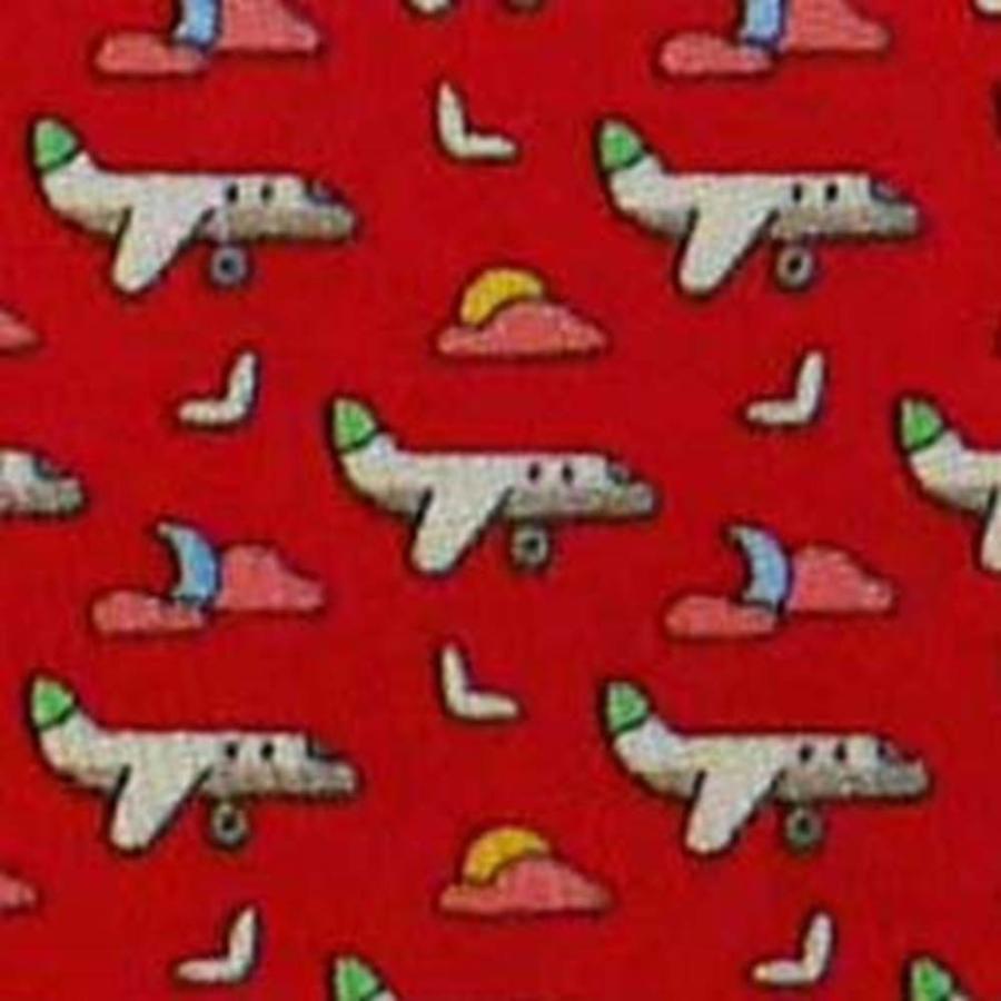 FERRAGAMO（フェラガモ） ネクタイ 704111 レッド系 飛行機