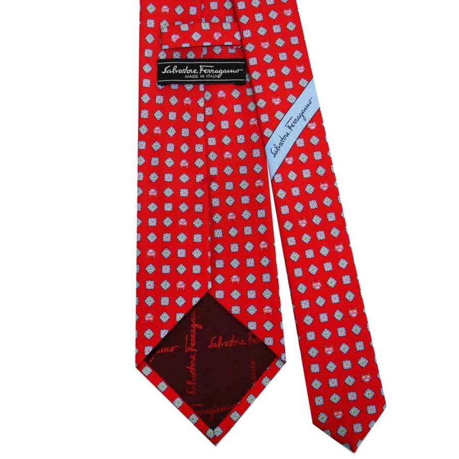 FERRAGAMO（フェラガモ） ネクタイ 705643 レッド系 車 サルヴァトーレ