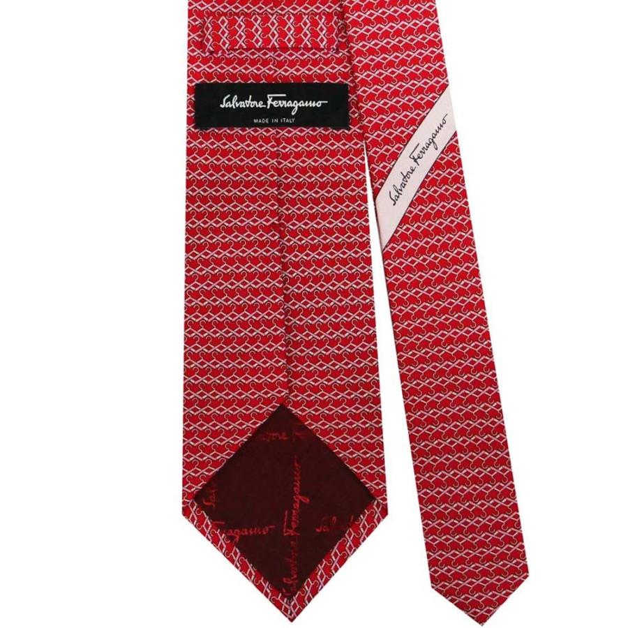 フェラガモネクタイ FERRAGAMO Ferragamo フェラガモ ネクタイ 712080 レッド系