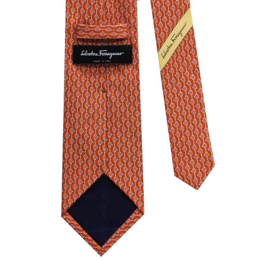 Salvatore Ferragamo オレンジ ネクタイ FERRAGAMO（フェラガモ） ネクタイ 714013 オレンジ系 サルヴァトーレ