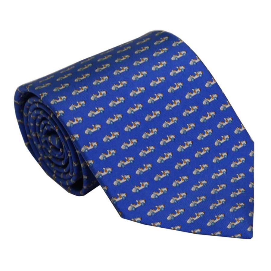 【新品】フェラガモ FERRAGAMO/ネクタイ/ブルー FERRAGAMO（フェラガモ） ネクタイ 723066 ブルー系 車 サルヴァトーレ