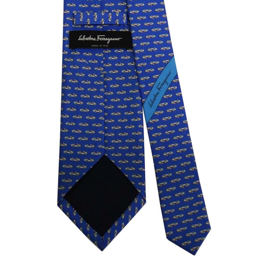 新品タグ付　サルヴァトーレフェラガモ　ネクタイ　ネイビー　シルクジャガード 中古・古着通販】Salvatore Ferragamo (サルヴァトーレ フェラガモ