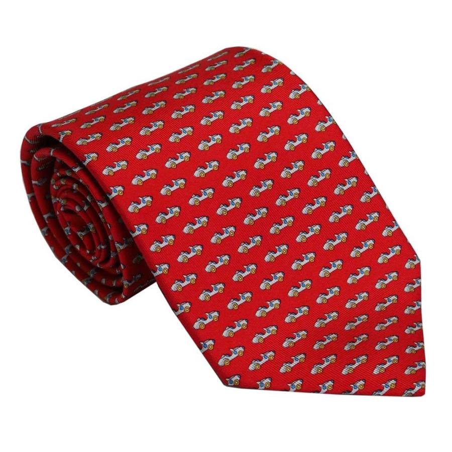 FERRAGAMO（フェラガモ） ネクタイ 723068 レッド系 車 サルヴァトーレ