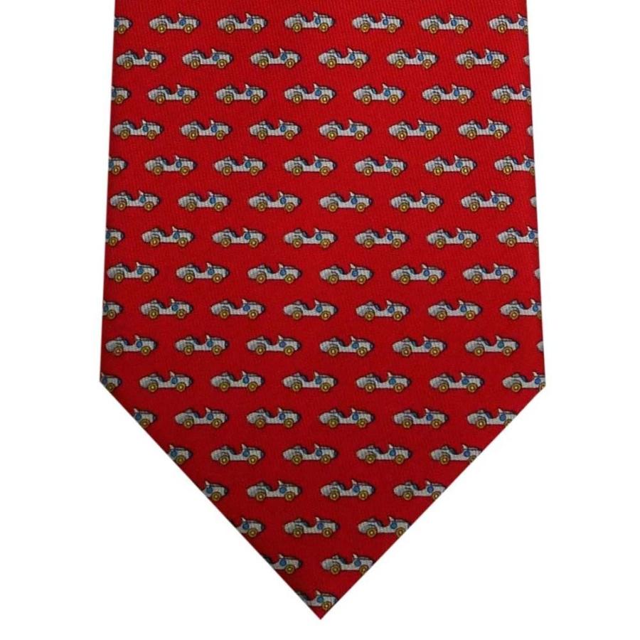 FERRAGAMO（フェラガモ） ネクタイ 723068 レッド系 車 サルヴァトーレ