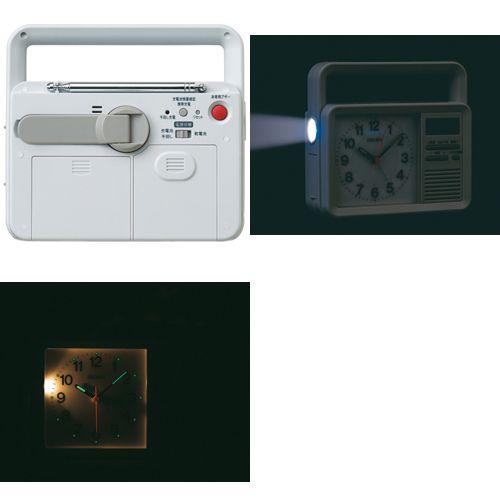 SEIKO（セイコー） ラジオ付き 防災 時計 KR885N 手動 発電機 付き