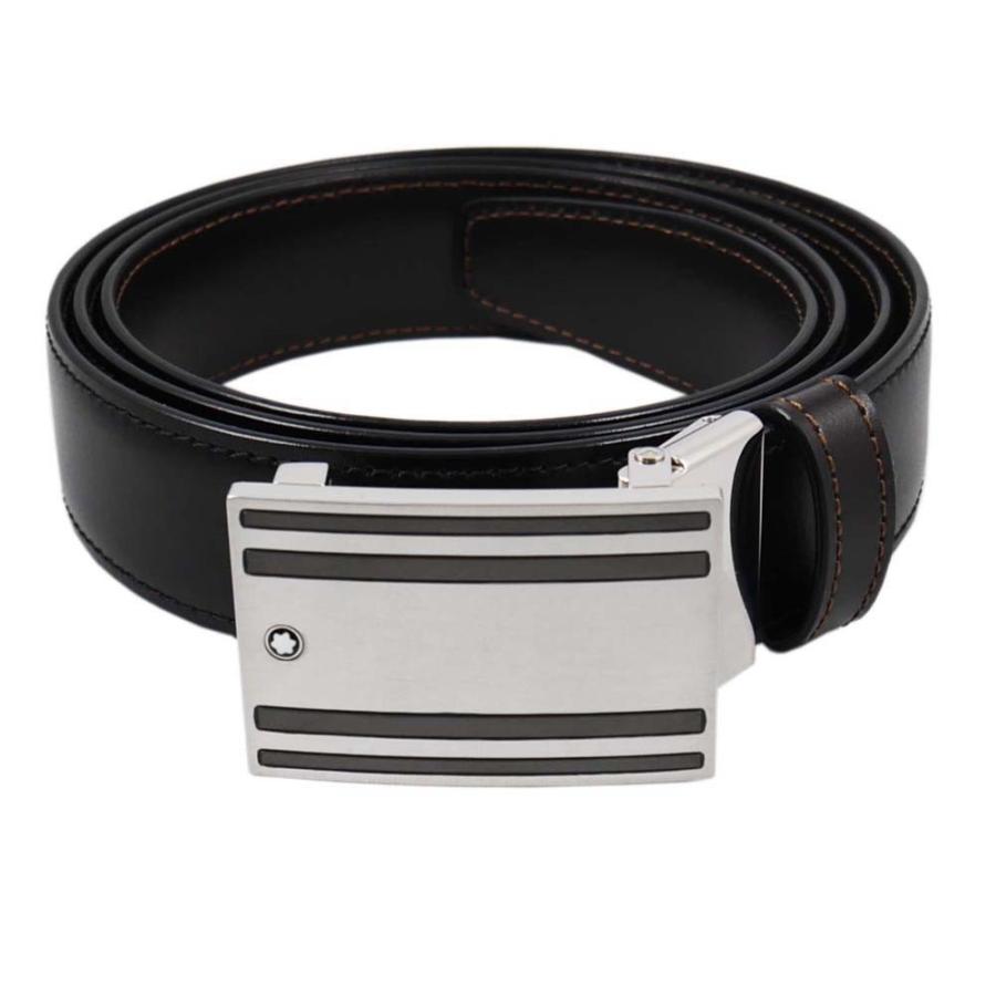 【未開封新品】MONTBLANC ベルト リバーシブル ブラック リバーシブルレザーベルト、35 mm - 高級ベルト