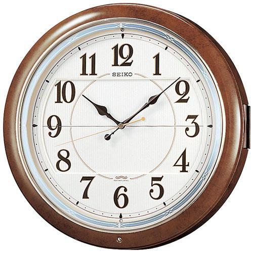 SEIKO（セイコー） 電波時計 壁掛け時計 からくり RE559H 茶マーブル