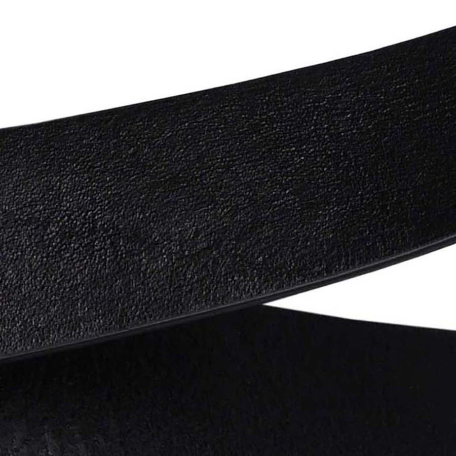 エンポリオアルマーニ レザーベルト Y4S196-YDC0G-80001 サイズ：90ｃｍ シルバー BLACK ブラック しわ有_3
