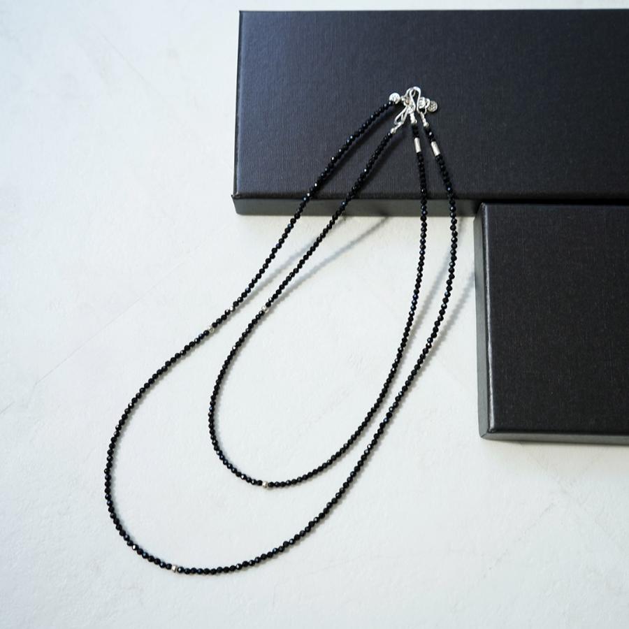 phaduA（パ・ドゥア） オニキス 3mm カットビーズ ネックレス / アンクレット レディース メンズ 3mmカットの画像