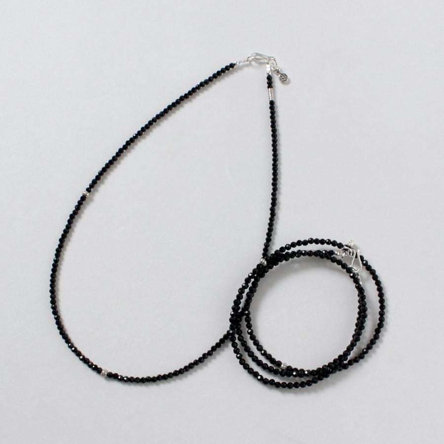 phaduA（パ・ドゥア） オニキス 3mm カットビーズ ネックレス / アンクレット レディース メンズ 3mmカットの画像