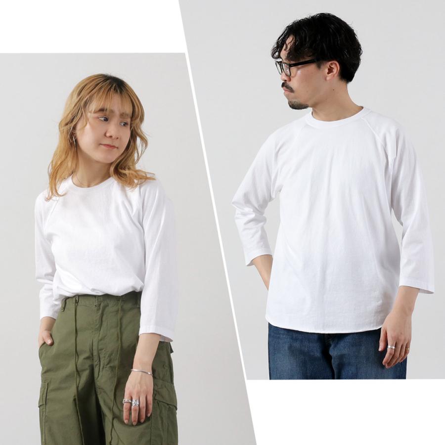 GOODENOUGH ラグランスリーブ七分丈カットソー ホワイト/バーガンディ GOOD ON（グッドオン） カラー別注 ベースボール Tシャツ ラグラン / 7