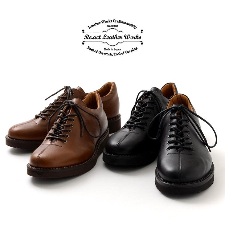 RE.ACT（リアクト） マウンテンブーツ ロウ / ショート / レザーブーツ レザーシューズ / ビブラムソール / オイルレザー / メンズ