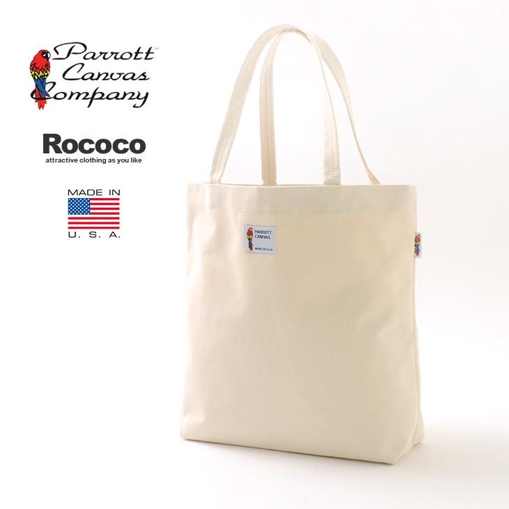 Parrott Canvas パロットキャンバス 別注 キャンバス トートバッグ メンズ レディース エコバック アメリカ製 Rococo メンズ ファッション 通販 Paypayモール