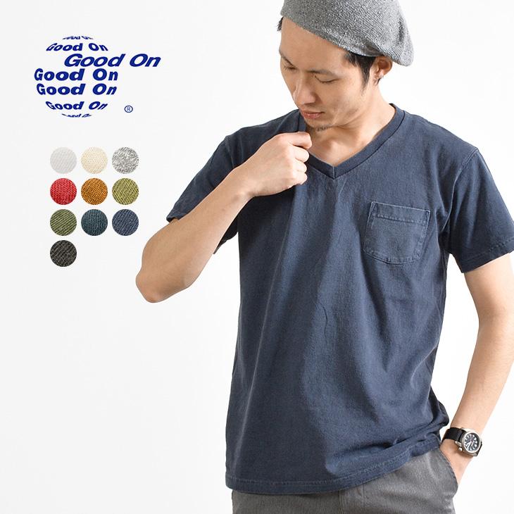 GOOD ON ON（グッドオン） ショートスリーブ Vネック ポケットT