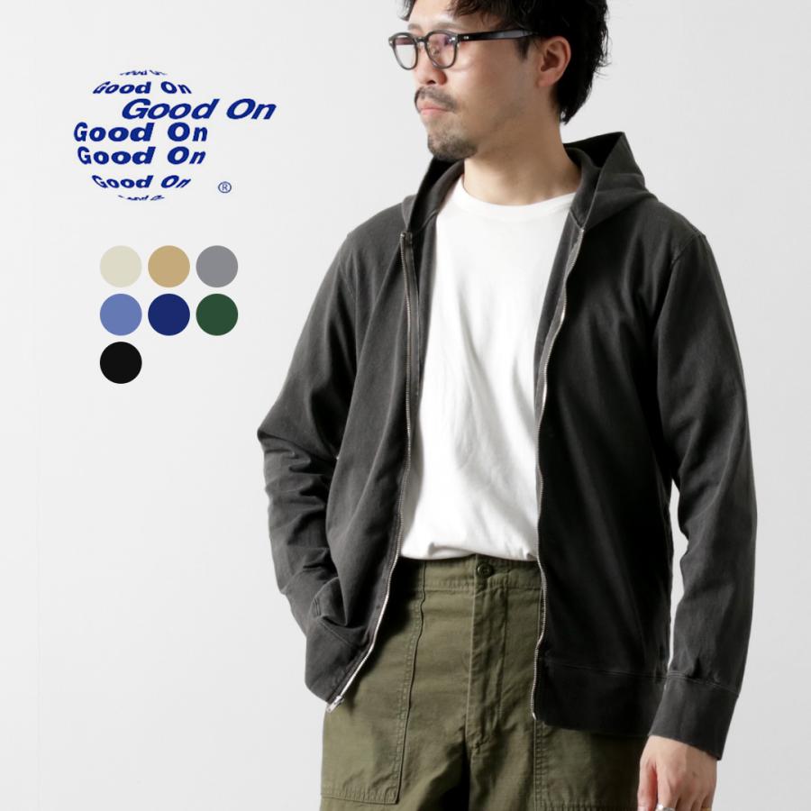 GOOD ON（グッドオン） ジップTEEパーカー ピグメントダイ / メンズ